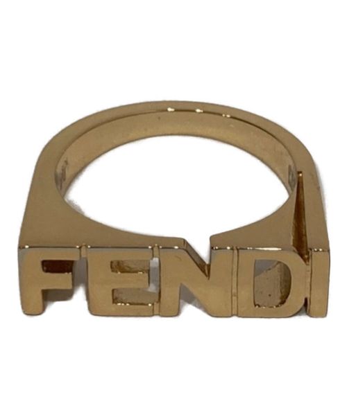 FENDI（フェンディ）FENDI (フェンディ) ロゴレタリングリング ゴールド サイズ:Mの古着・服飾アイテム