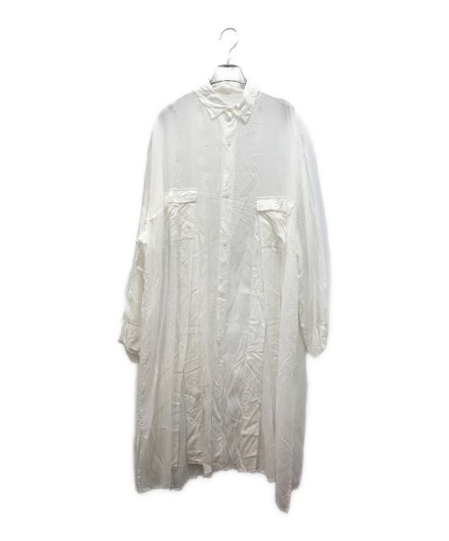 B Yohji Yamamoto（ビーヨウジヤマモト）B Yohji Yamamoto (ビーヨウジヤマモト) スリットロングシャツ ホワイト サイズ:1の古着・服飾アイテム