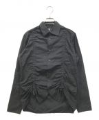 B Yohji Yamamotoビーヨウジヤマモト）の古着「ドローコードL/Sシャツ」｜ブラック