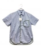 COMME des GARCONS HOMMEコムデギャルソン オム）の古着「COTTON CHECK PIPING SHIRT」｜ブルー