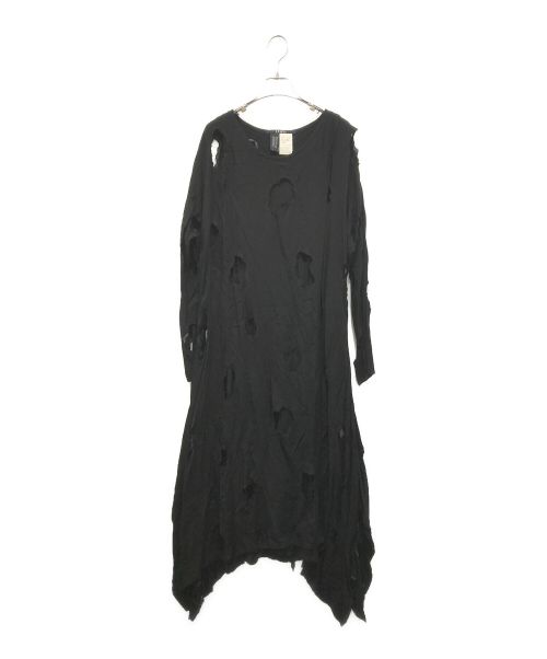 LIMI feu（リミフゥ）LIMI feu (リミフゥ) ホールツイルレイヤードドレス ブラック サイズ:Sの古着・服飾アイテム