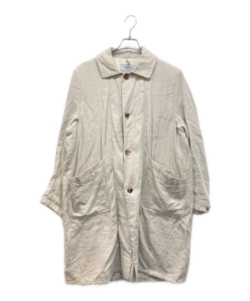 YAECA（ヤエカ）YAECA (ヤエカ) リネンステンカラーコート ベージュ サイズ:Sの古着・服飾アイテム