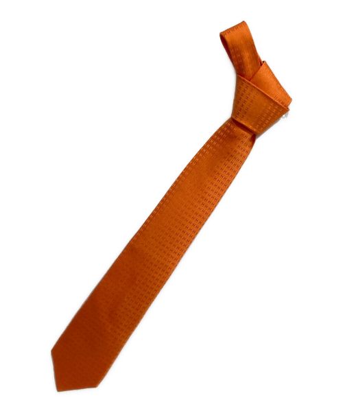HERMES（エルメス）HERMES (エルメス) Hジャガード織シルクネクタイ オレンジ サイズ:表記なしの古着・服飾アイテム