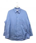 Graphpaperグラフペーパー）の古着「Broad Oversized L/S Regular Collar Shirt」｜ブルー