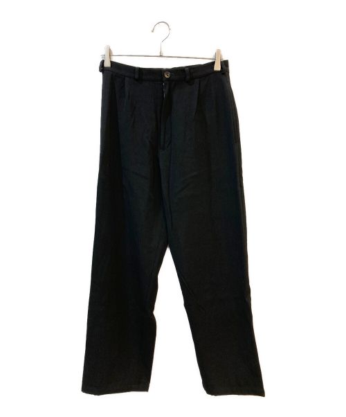 Y's（ワイズ）Y's (ワイズ) ストレートウールパンツ ブラック サイズ:3の古着・服飾アイテム