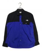 THE NORTH FACEザ ノース フェイス）の古着「ロングスリーブヌプシシャツ」｜ブルー×ブラック