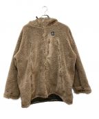 South2 West8サウスツー ウエストエイト）の古着「Zipped Coat - Poly Curl Fur」｜ブラウン