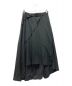 YOHJI YAMAMOTO (ヨウジヤマモト) デザインスカート ブラック サイズ:S：17800円
