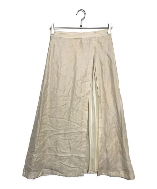 ebure（エブール）EBURE (エブール) リネン混スカート ベージュ サイズ:38の古着・服飾アイテム