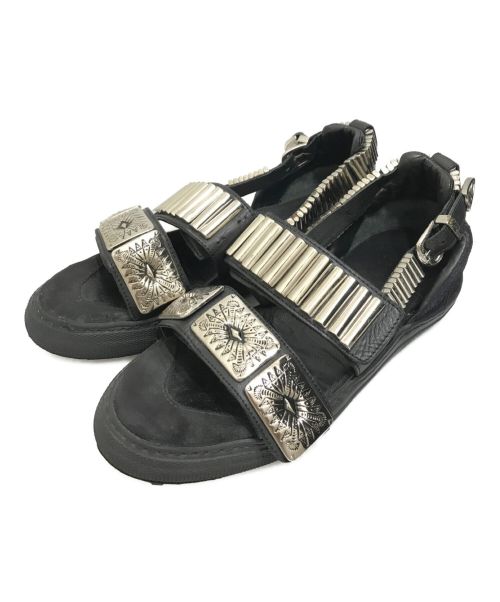 TOGA PULLA（トーガ プルラ）TOGA PULLA (トーガ プルラ) Metal sneaker sandal ブラック サイズ:37の古着・服飾アイテム