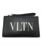 VALENTINOヴァレンティノ）の古着「VLTNレザーコインケース」｜ブラック