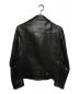 BLACK LABEL CRESTBRIDGE (ブラックレーベル クレストブリッジ) レザーライダースジャケット ブラック サイズ:M：30000円