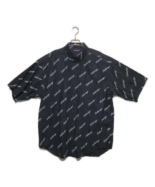 BALENCIAGA（バレンシアガ）BALENCIAGA (バレンシアガ) スクリプトロゴ半袖シャツ ブラック サイズ:38の古着・服飾アイテム