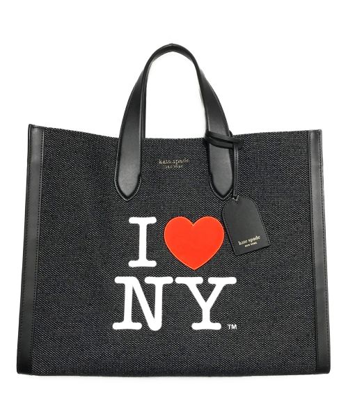 Kate Spade（ケイトスペード）Kate Spade (ケイトスペード) I LOVE NEW YORK (アイラブニューヨーク) トートバッグ ブラックの古着・服飾アイテム