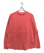 Palm Angelsパーム エンジェルス）の古着「バックロゴオーバーサイズクルーネック長袖Tシャツ」｜ピンク