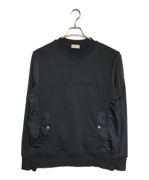 MONCLER（モンクレール）MONCLER (モンクレール) ナイロン切替スウェット ブラック サイズ:Sの古着・服飾アイテム