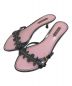 LOUIS VUITTON（ルイ ヴィトン）の古着「Flower Heel Sandals」｜ピンク