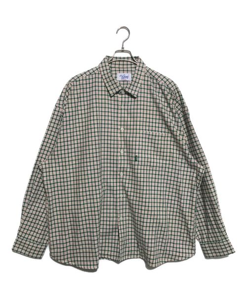 KEBOZ（ケボズ）KEBOZ (ケボズ) チェックシャツ グリーン サイズ:XXLARGEの古着・服飾アイテム