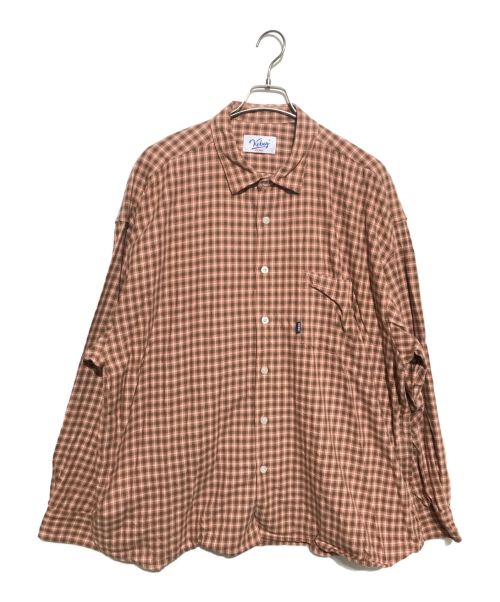KEBOZ（ケボズ）KEBOZ (ケボズ) チェックシャツ ブラウン サイズ:XXLARGEの古着・服飾アイテム