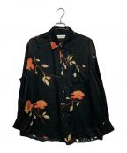 OUR LEGACYアワーレガシー）の古着「ABOVE SHIRT Nocturnal Flower Print」｜ブラック