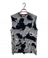 DIESEL (ディーゼル) ノースリーブカットソー ブラック×グレー サイズ:XL
