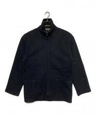 AURALEE (オーラリー) WOOL LING YARN MILLED JERSEY ZIP BLOUSON ブラック サイズ:3