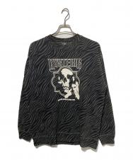 Hysteric Glamour (ヒステリックグラマー) ROCKING HEAVILYプリントZEBRA総柄スウェット グレー×ブラック サイズ:M