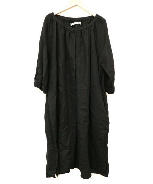 中古 古着通販 Si Si Si スースースー ベルト付きリネンワンピース ブラック サイズ 38 リネン100 日本製 ブランド 古着通販 トレファク公式 Trefac Fashion