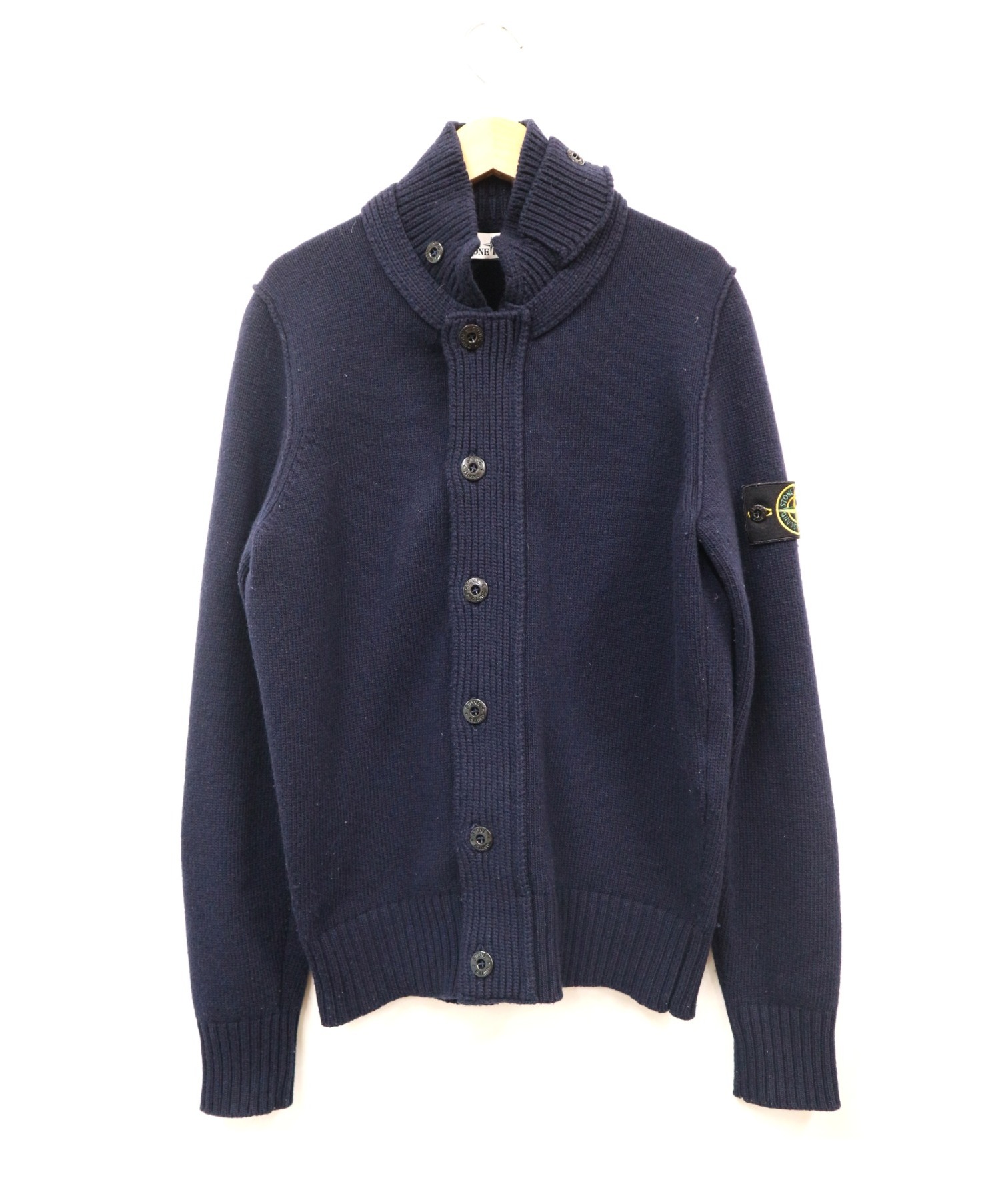 中古 古着通販 Stone Island ストーンアイランド スタンドカラーニットカーディガン ネイビー サイズ S la3 ブランド 古着通販 トレファク公式 Trefac Fashion