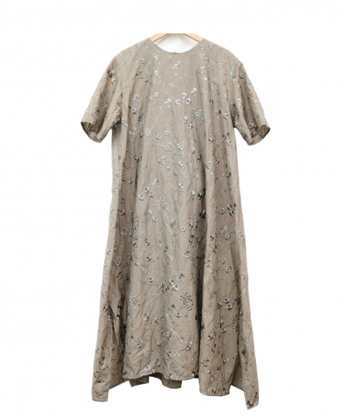 中古 古着通販 Yuni ユニ フラワー刺繍ブラウスワンピース カーキ サイズ F ブランド 古着通販 トレファク公式 Trefac Fashion