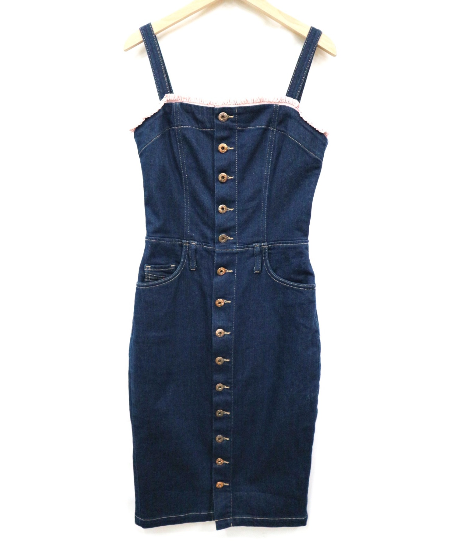 中古 古着通販 Diesel ディーゼル デニムワンピース ネイビー サイズ Xs ブランド 古着通販 トレファク公式 Trefac Fashion