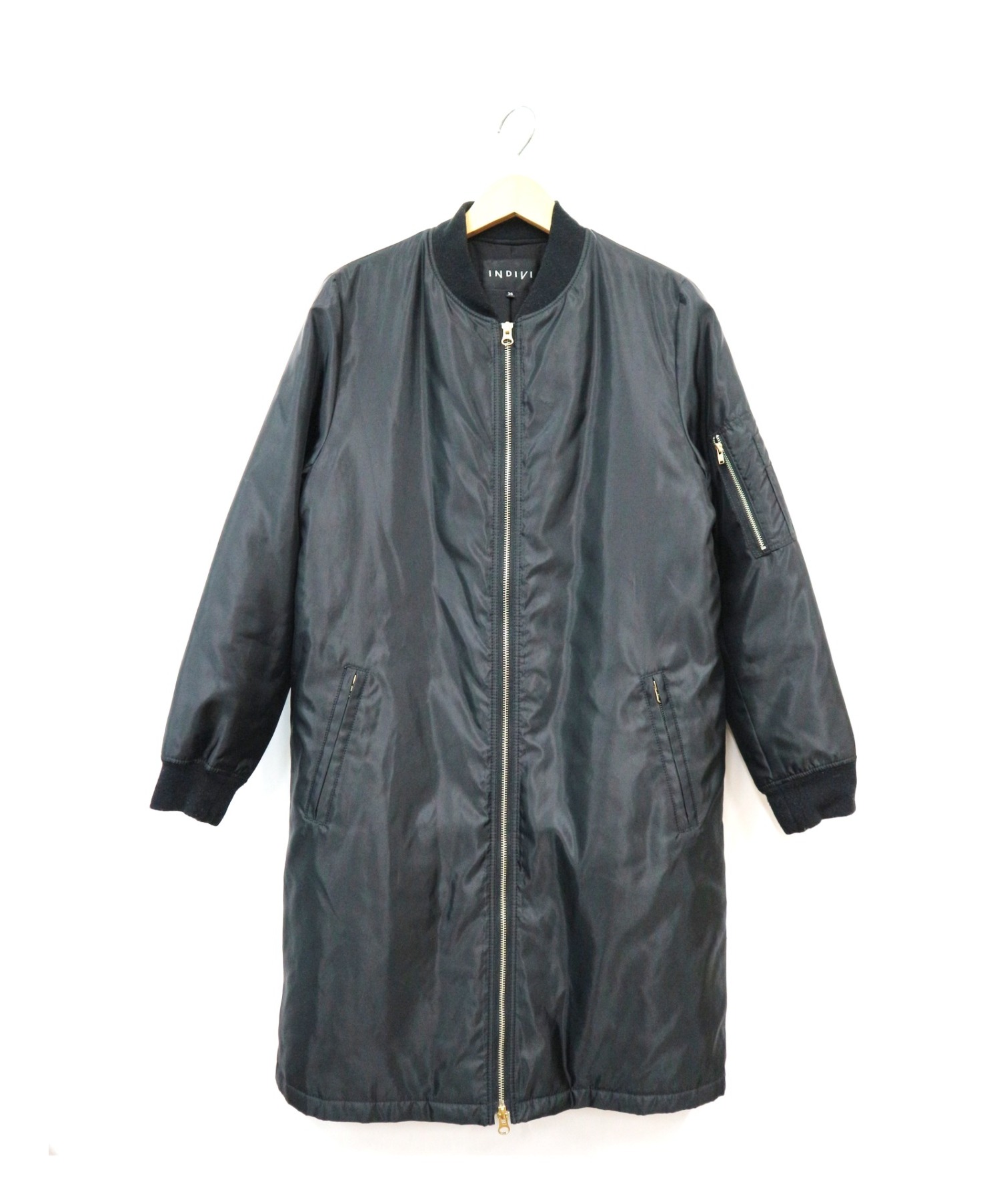 中古 古着通販 Indivi インディヴィ Ma 1ダウンブルゾンコート ブラック サイズ 38 ブランド 古着通販 トレファク公式 Trefac Fashion