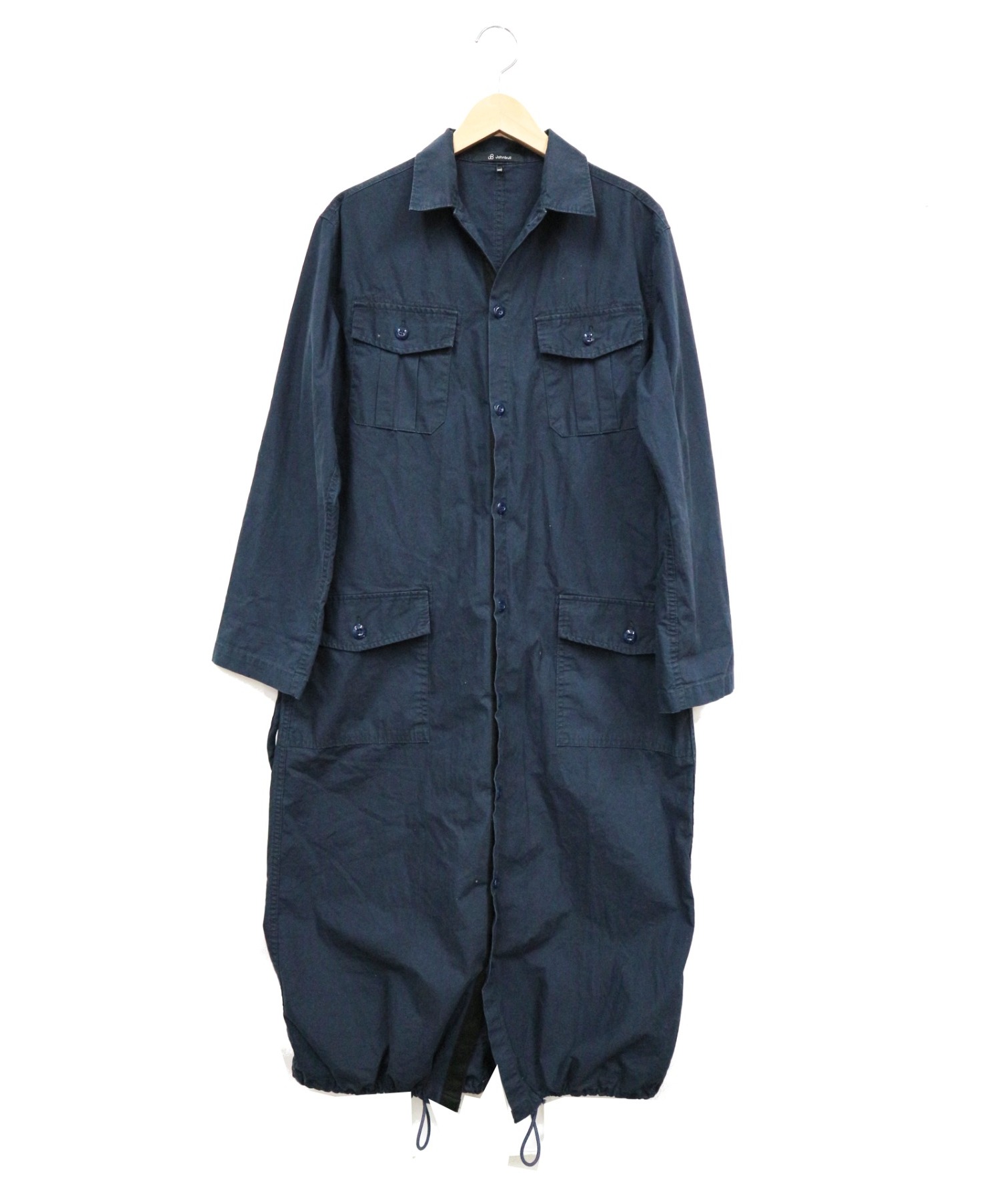 中古 古着通販 Johnbull ジョンブル タイプライターミリタリーシャツワンピース ネイビー サイズ ｆ 日本製 Aw687 ブランド 古着通販 トレファク公式 Trefac Fashion