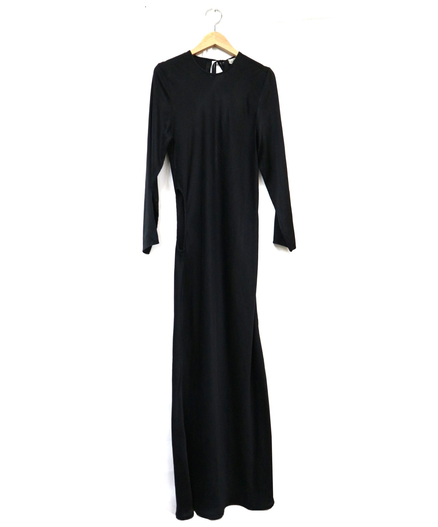 中古 古着通販 Baserange ベースレンジ 長袖シルクワンピース ブラック サイズ F ブランド 古着通販 トレファク公式 Trefac Fashion