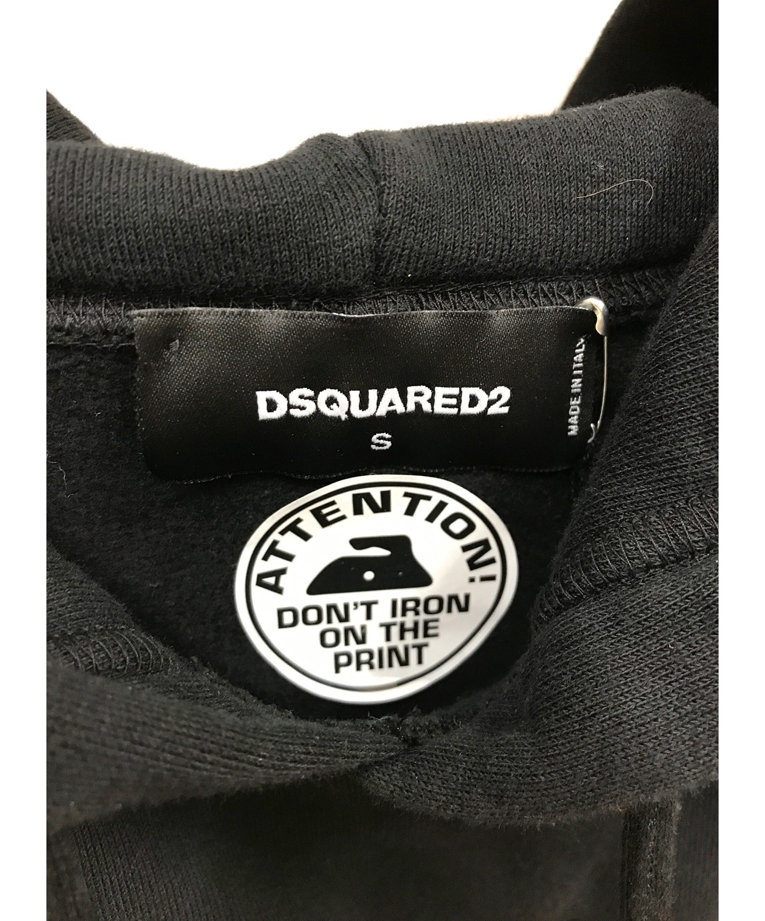 DSQUARED2 (ディースクエアード) パーカー ブラック サイズ:S 未使用品　イタリア製