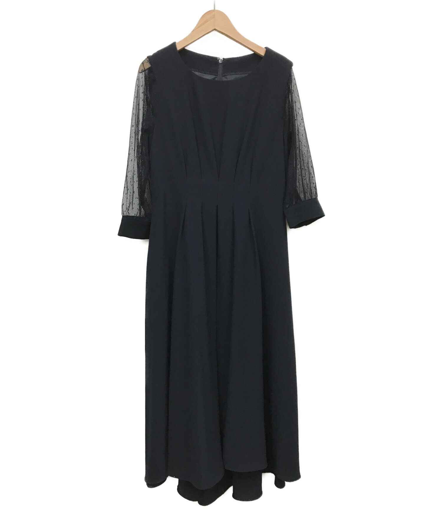 中古 古着通販 Katharine Ross キャサリンロス 袖切替ブラウスワンピース ネイビー サイズ ｍ ブランド 古着通販 トレファク公式 Trefac Fashion