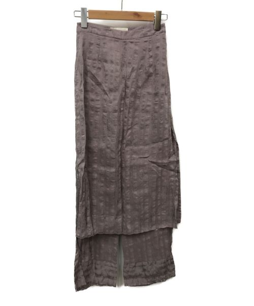 TODAYFUL（トゥデイフル）TODAYFUL (トゥデイフル) ジャガードスカートレイヤードパンツ ラベンダー サイズ:FREEの古着・服飾アイテム