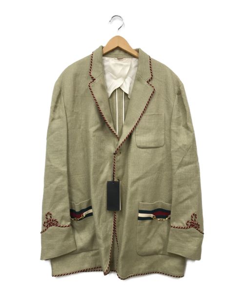 GUCCI（グッチ）GUCCI (グッチ) ホースビットジャケット ベージュ サイズ:50の古着・服飾アイテム