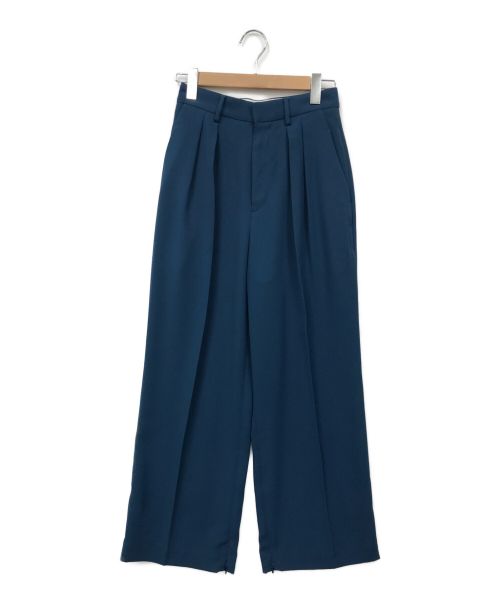 INSCRIRE（アンスクリア）INSCRIRE (アンスクリア) 裾ジップセンタープレスパンツ ブルー サイズ:34の古着・服飾アイテム