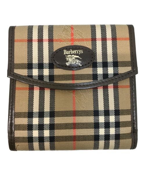 Burberry's（バーバリーズ）Burberry's (バーバリーズ) ノヴァチェック2つ折り財布 ベージュの古着・服飾アイテム