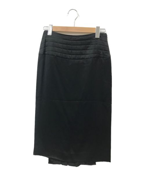 CHANEL（シャネル）CHANEL (シャネル) ココマークシルクスカート ブラック サイズ:34の古着・服飾アイテム
