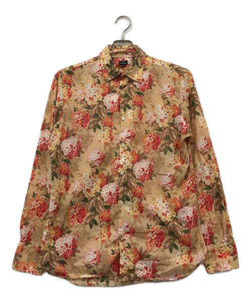 PS Paul Smith（ＰＳポールスミス）PS Paul Smith (ＰＳポールスミス) 花柄シャツ ブラウン サイズ:Mの古着・服飾アイテム