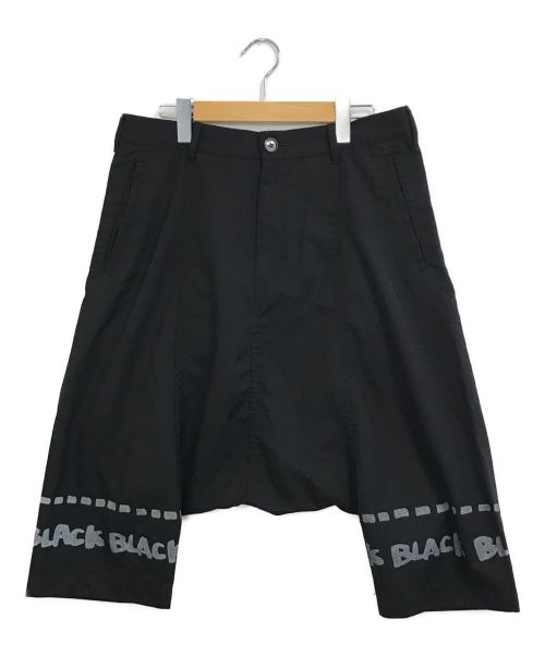 BLACK COMME des GARCONS（ブラック コムデギャルソン）BLACK COMME des GARCONS (ブラックコムデギャルソン) ウールギャバサルエルパンツ ブラック サイズ:Lの古着・服飾アイテム