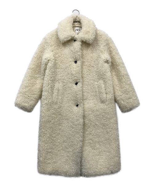 ZARA（ザラ）ZARA (ザラ) テディベアボアコート ホワイト サイズ:XSの古着・服飾アイテム