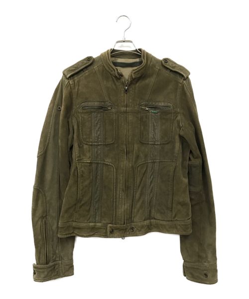 DIESEL（ディーゼル）DIESEL (ディーゼル) レザージャケット ブラウン サイズ:Lの古着・服飾アイテム