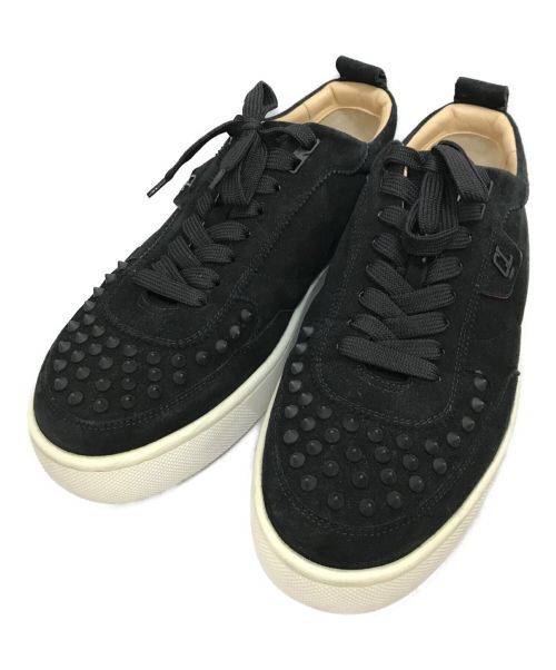 Christian Louboutin（クリスチャン・ルブタン）Christian Louboutin (クリスチャン・ルブタン) Happyrui Spiked Suede Sneakers ブラック サイズ:41 1/2の古着・服飾アイテム