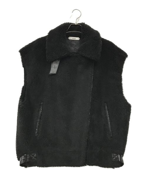Venit（ヴェニット）Venit (ヴェニット) ボアライダースベスト ブラック サイズ:38の古着・服飾アイテム