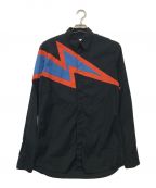 GIVENCHYジバンシィ）の古着「Lightning bolt shirt（ライトニング ボルト シャツ）」｜ブラック