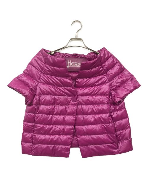HERNO（ヘルノ）HERNO (ヘルノ) 半袖ダウンジャケット ピンク サイズ:42の古着・服飾アイテム
