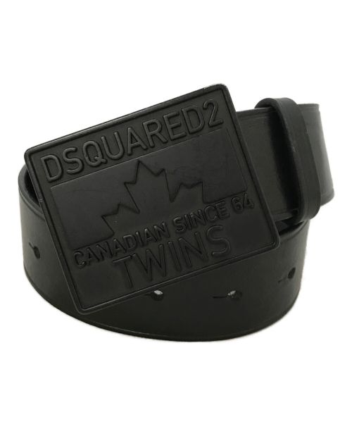 DSQUARED2（ディースクエアード）DSQUARED2 (ディースクエアード) ロゴベルト ブラック サイズ:80の古着・服飾アイテム